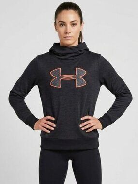 Under Armour Athleisure Women's Cowl Neck Hoodie Black Heathered Small